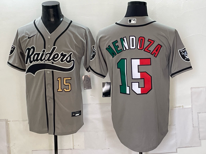 Men 2026 Oakland Raiders #15 Mendoza black Nike Limited NFL Jersey 093003->oakland raiders->NFL Jersey